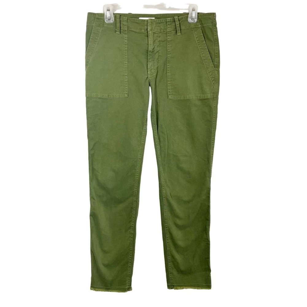 Nili‎ Lotan Jenna Pants in Army Green Cotton Spandex - Size 6